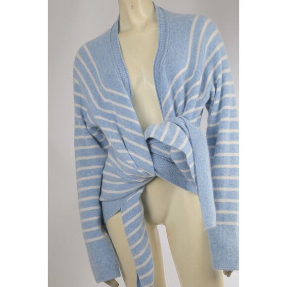Vineyard Vines Cashmere Striped Cardigan Sweater Blue Women’s XL Soft Knit - Picture 12 of 15